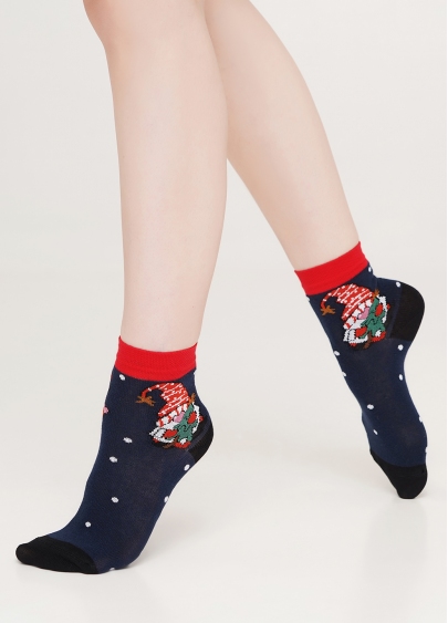Дитячі шкарпетки з  новорічними гномами KS3 NEW YEAR 2110 dress blue (синій)