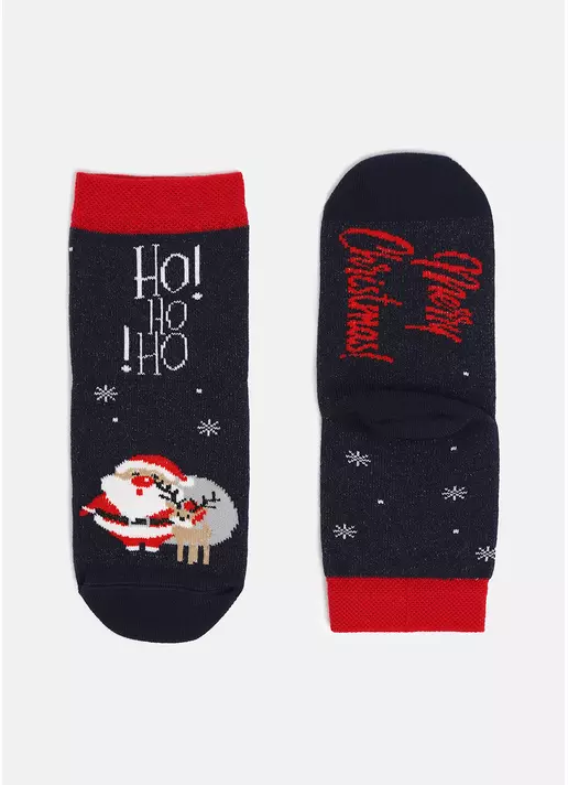 Детские носки с Санта Клаусом KS3 NEW YEAR 2406 navy (синий) Детские носки с Санта Клаусом KS3 NEW YEAR 2406 navy (синий)