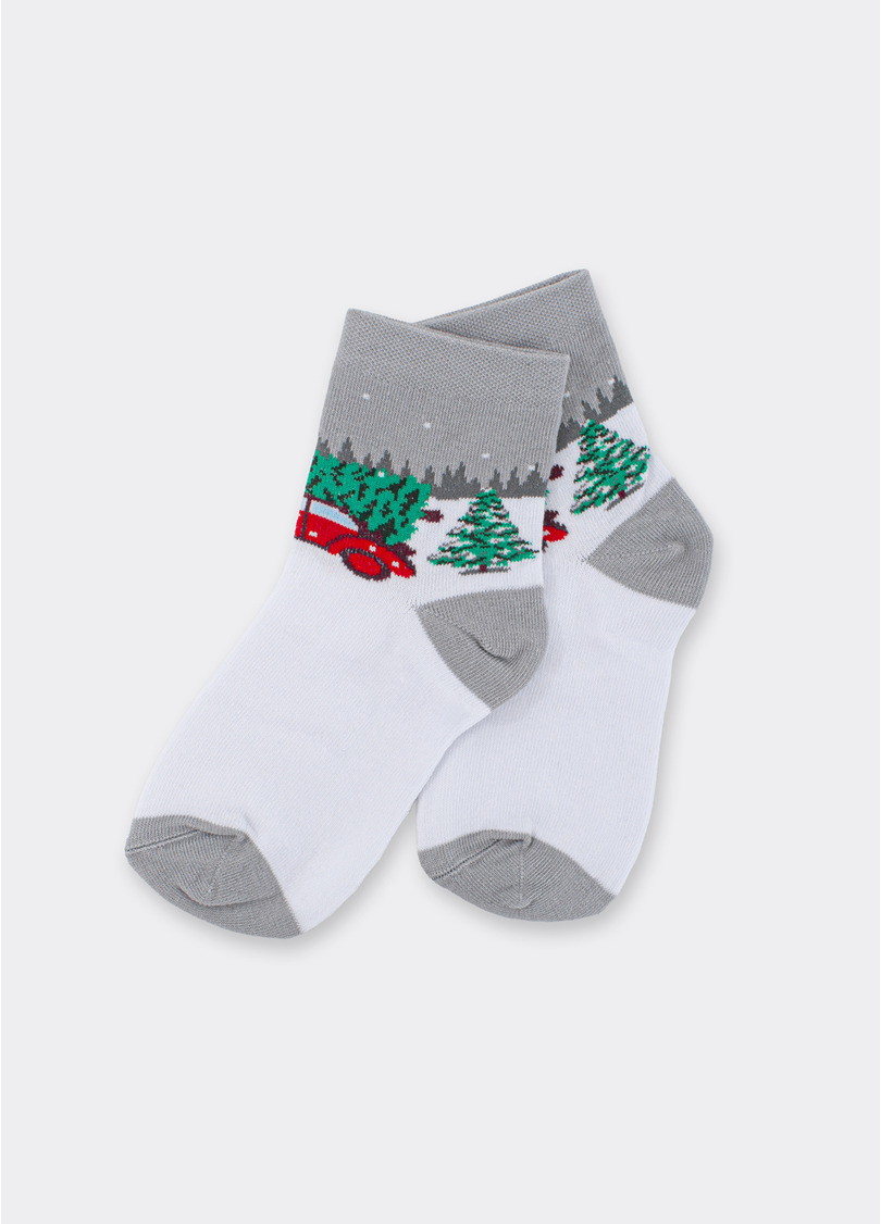 Детские носки новогодние KS3 NEW YEAR 2602 silver (серый)