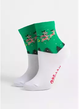 Дитячі новорічні шкарпетки KS3 NEW YEAR 2606 green (зелений)