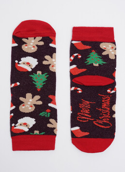 Детские носки с имбирными пряниками KS3 NEW YEAR (F) 2401 vintage grape (фиолетовый)