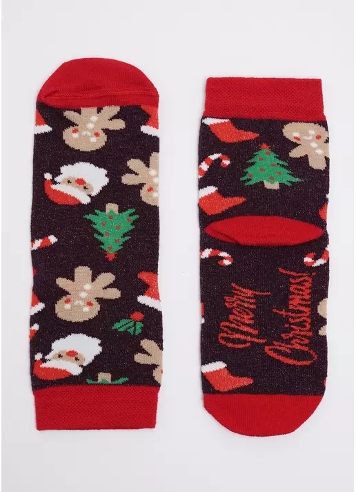 Дитячі шкарпетки з імбирними пряниками KS3 NEW YEAR (F) 2401 vintage grape (фіолетовий)