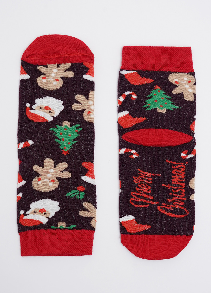 Детские носки с имбирными пряниками KS3 NEW YEAR (F) 2401 vintage grape (фиолетовый)
