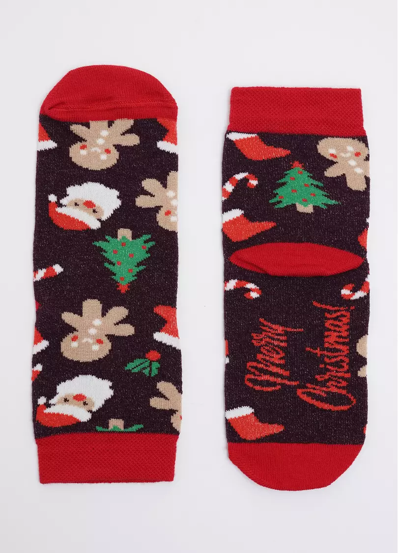 Дитячі шкарпетки з імбирними пряниками KS3 NEW YEAR (F) 2401 vintage grape (фіолетовий)