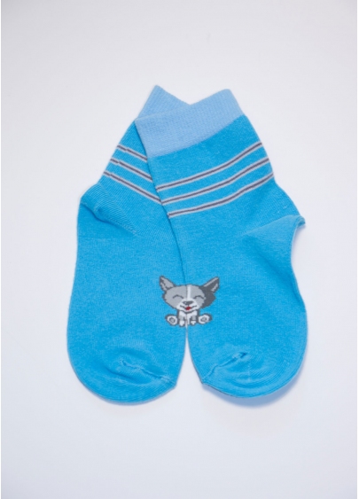 Носки детские из хлопка KSL-002 calzino blue (голубой)