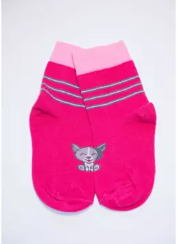Носки детские из хлопка KSL-002 calzino fuxia (фуксия) Носки детские из хлопка KSL-002 calzino fuxia (фуксия)