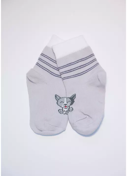 Носки детские из хлопка KSL-002 calzino steel (серый)