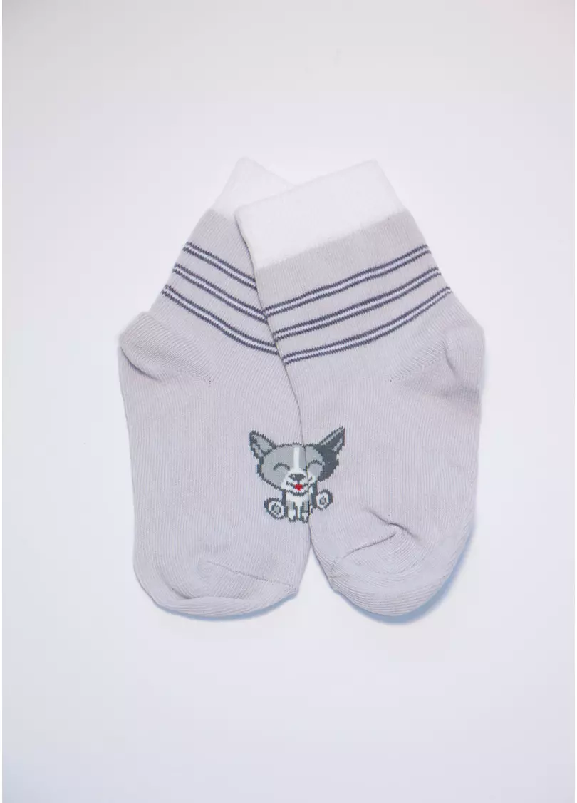 Шкарпетки дитячі з бавовни KSL-002 calzino steel (сірий)