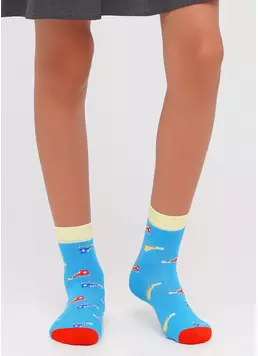 Детские носки с рисунком KSL-008 calzino blue (голубой)