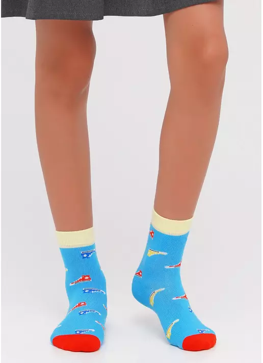 Детские носки с рисунком KSL-008 calzino blue (голубой)