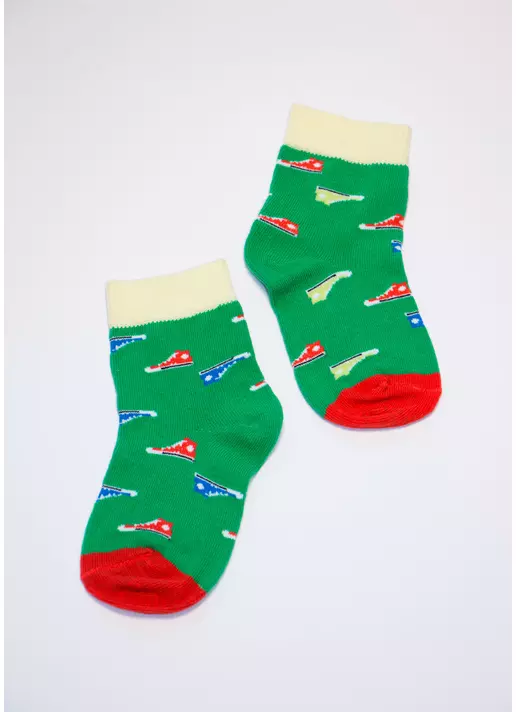 Детские носки с рисунком KSL-008 calzino green (зеленый)