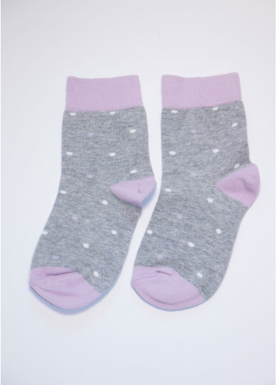 Шкарпетки дитячі в горох KSL-010 MELANGE calzino lilac (фіолетовий)