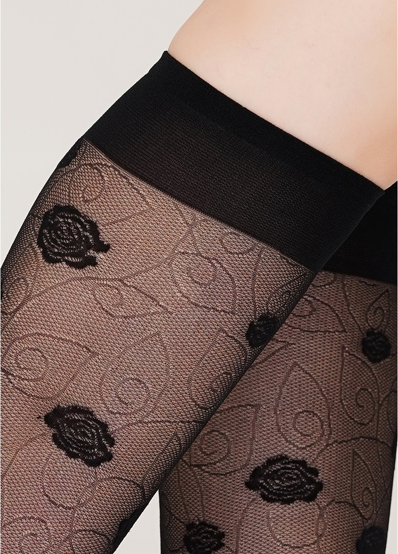 Детские гольфы с рисунком LNG-17 nero (черный)