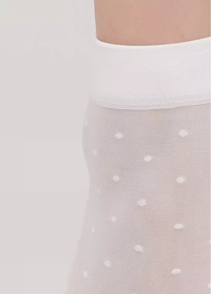 Детские носки капроновые в горошек LNN-04 calzino bianco (белый)