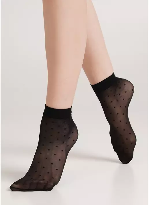 Детские носки капроновые в горошек LNN-04 calzino nero (черный) Детские носки капроновые в горошек LNN-04 calzino nero (черный)