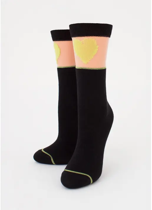 Гольфи для дівчаток KG1 CRISTAL 007 nero/lime (чорний)