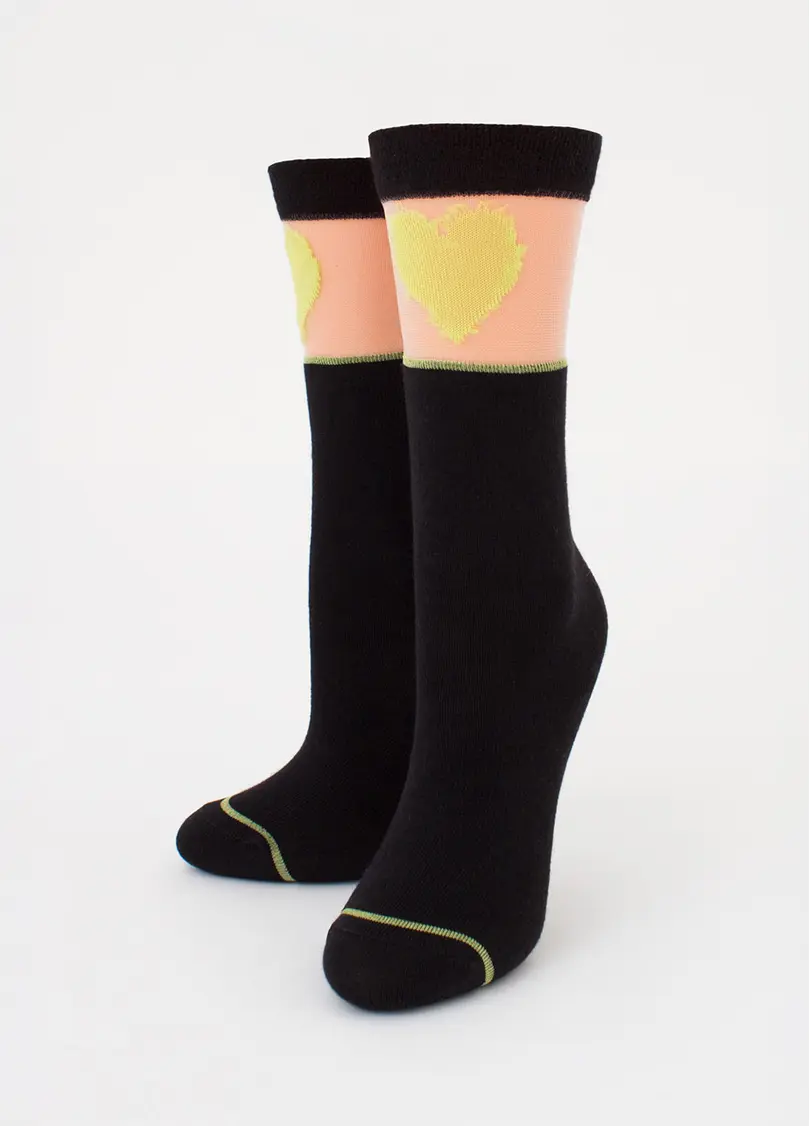 Гольфи для дівчаток KG1 CRISTAL 007 nero/lime (чорний)