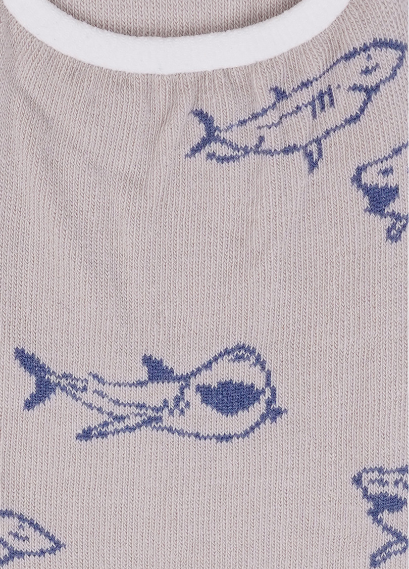 Короткие мужские носки с акулами MS0 MARINE 010