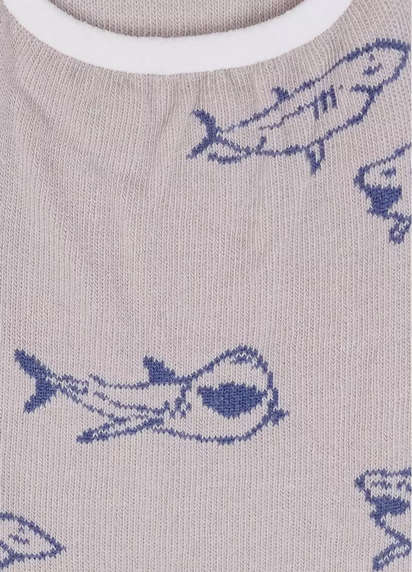 Короткие мужские носки с акулами MS0 MARINE 010