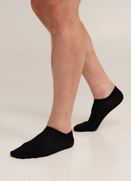 Короткие мужские носки из бамбука MS1 BAMBOO black (черный)