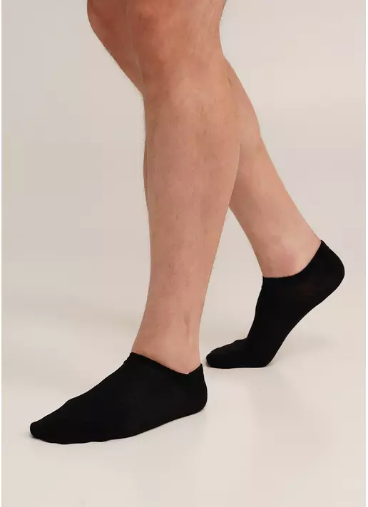 Короткие мужские носки из бамбука MS1 BAMBOO black (черный)