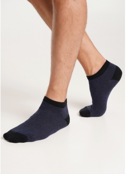 Чоловічі шкарпетки з контрастною резинкою MS1 FASHION 002 denim (синій)