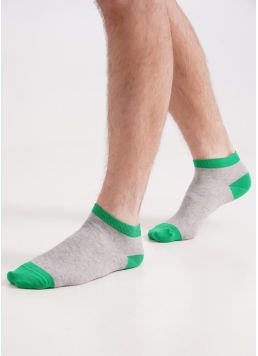 Чоловічі шкарпетки з контрастною резинкою MS1 FASHION 002 green (зелений)