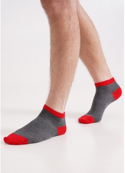 Мужские носки с контрастной резинкой MS1 FASHION 002 red (красный)