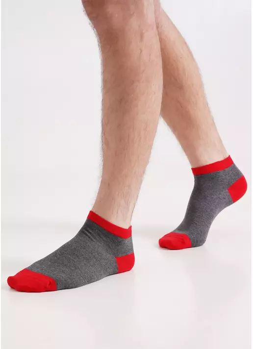 Чоловічі шкарпетки з контрастною резинкою MS1 FASHION 002 red (червоний) Чоловічі шкарпетки з контрастною резинкою MS1 FASHION 002 red (червоний)