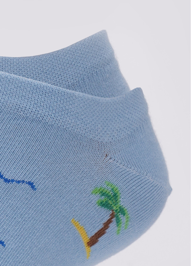 Хлопковые мужские носки короткие с пальмами MS1 MARINE 012