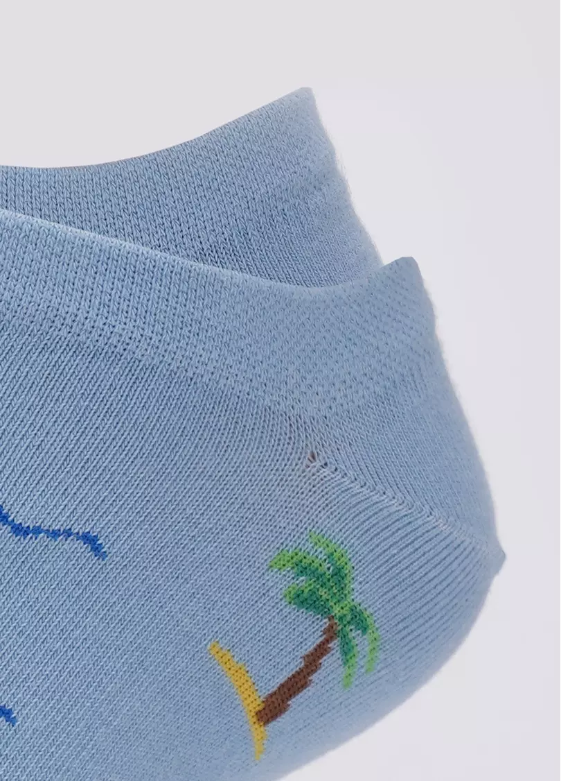 Хлопковые мужские носки короткие с пальмами MS1 MARINE 012