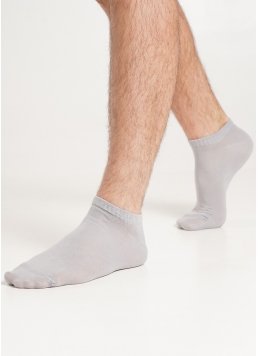 Мужские носки короткие MS1 SOFT PREMIUM CLASSIC silver (серый)