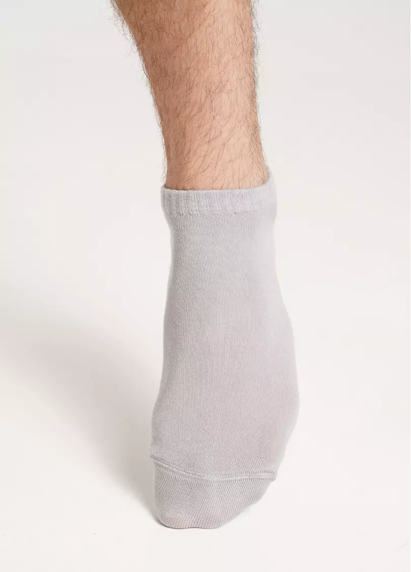 Мужские носки короткие MS1 SOFT PREMIUM CLASSIC silver (серый)