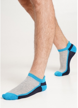 Мужские носки с высокой пяткой MS1 TERRY SPORT 004 [MS1C/SpTe-004] (MS SPORT-04) blue (голубой)