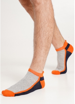 Мужские носки с высокой пяткой MS1 TERRY SPORT 004 [MS1C/SpTe-004] (MS SPORT-04) orange (оранжевый)