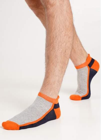 Мужские носки с высокой пяткой MS1 TERRY SPORT 004 [MS1C/SpTe-004] (MS SPORT-04) orange (оранжевый)