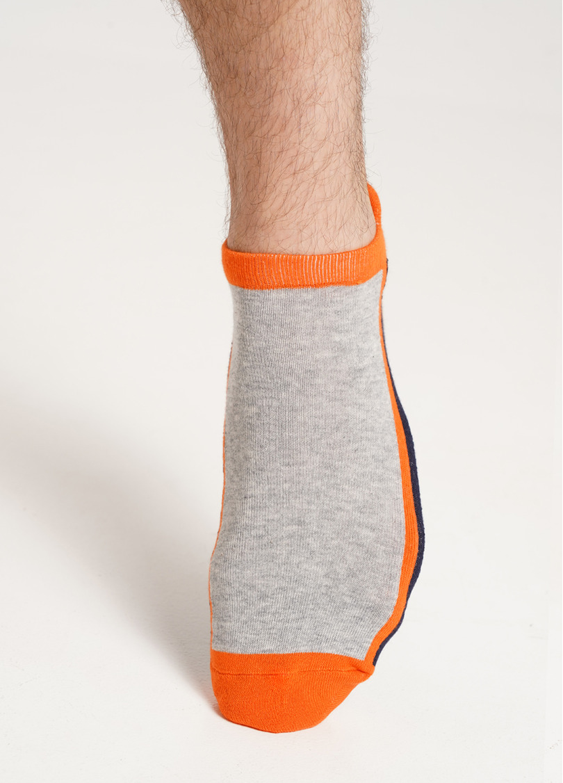 Мужские носки с высокой пяткой MS1 TERRY SPORT 004 [MS1C/SpTe-004] (MS SPORT-04) orange (оранжевый)