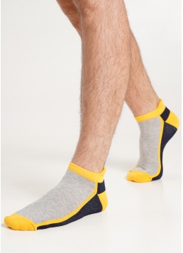 Чоловічі шкарпетки з високою п'яткою MS1 TERRY SPORT 004 [MS1C/SpTe-004] (MS SPORT-04) yellow (жовтий)