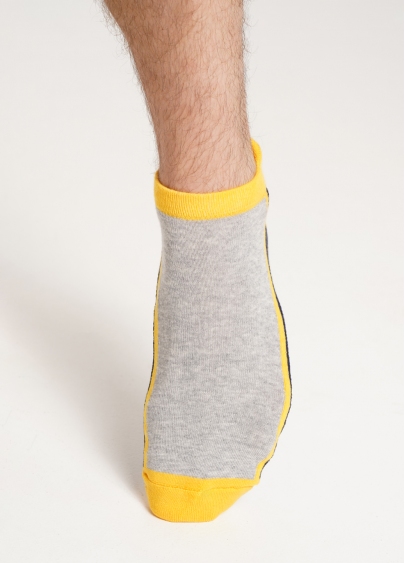 Мужские носки с высокой пяткой MS1 TERRY SPORT 004 [MS1C/SpTe-004] (MS SPORT-04) yellow (желтый)