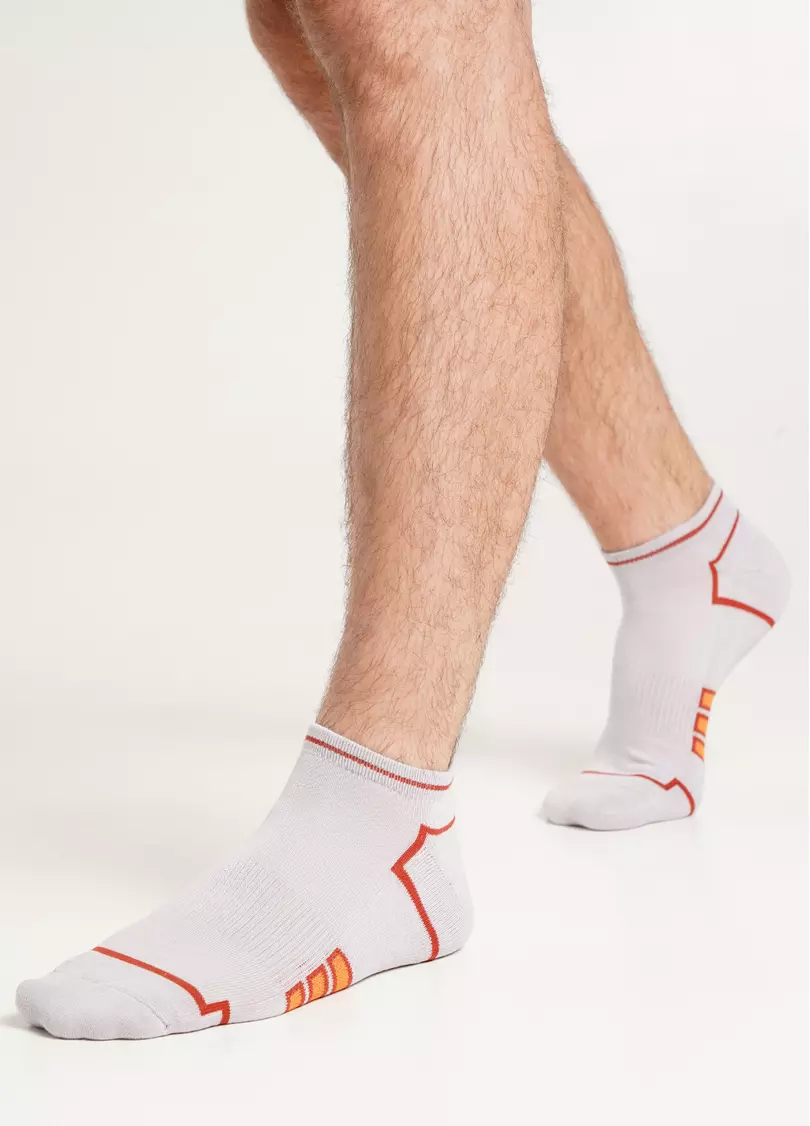 Мужские носки спортивные с махровой стопой MS1 TERRY SPORT 005 [MS1C/SpTe-005] orange (оранжевый)