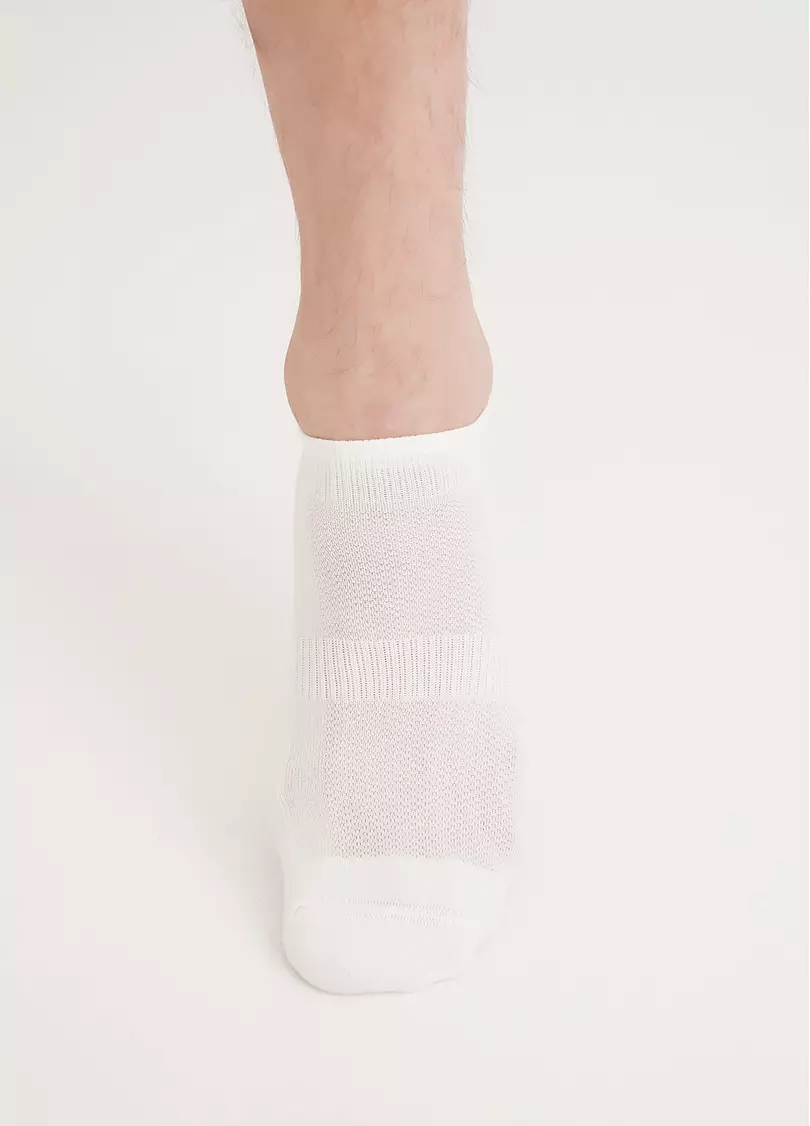 Мужские короткие носки MS1 TERRY SPORT PA 001 white (белый)