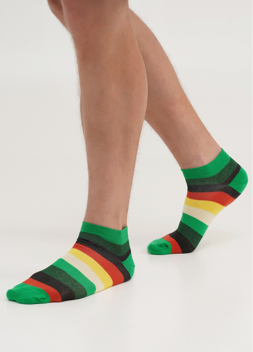 Мужские носки полосатые MS1C-001 green (зеленый)