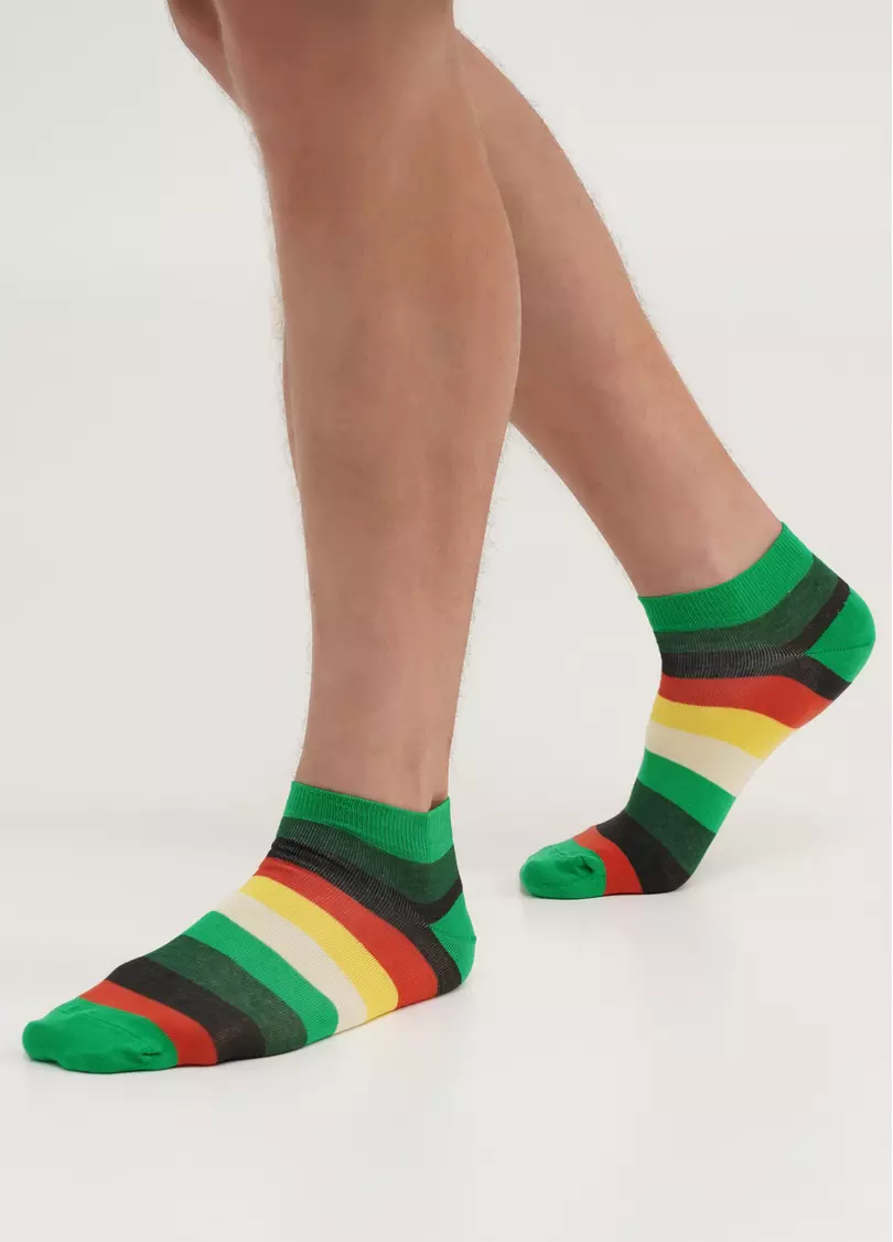 Мужские носки полосатые MS1C-001 green (зеленый)