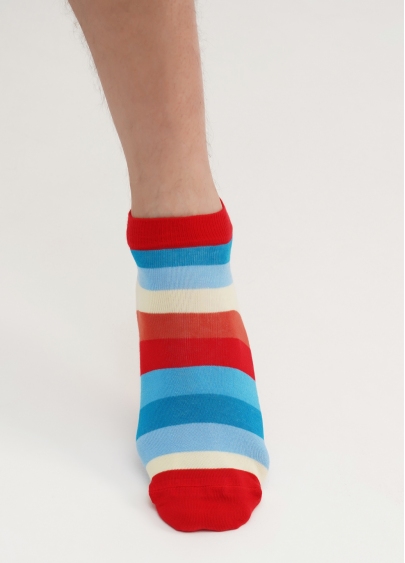 Чоловічі шкарпетки смугасті MS1C-001 red (червоний)