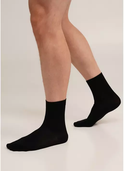 Высокие мужские носки из бамбука MS3 BAMBOO black (черный)