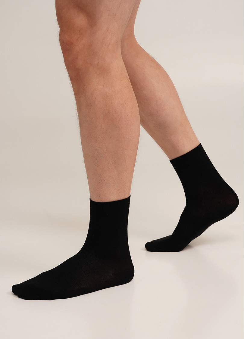 Высокие мужские носки из бамбука MS3 BAMBOO black (черный)