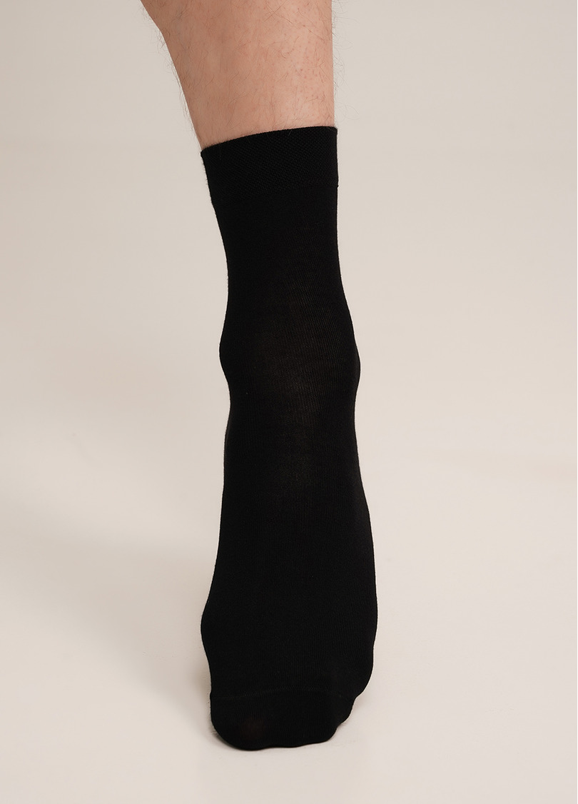 Высокие мужские носки из бамбука MS3 BAMBOO black (черный)