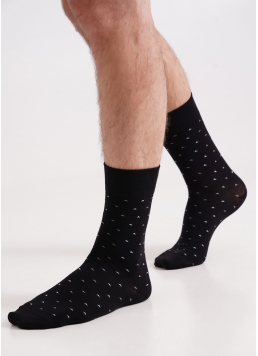 Мужские носки длинные MS3 BASIC 2401 black (черный)