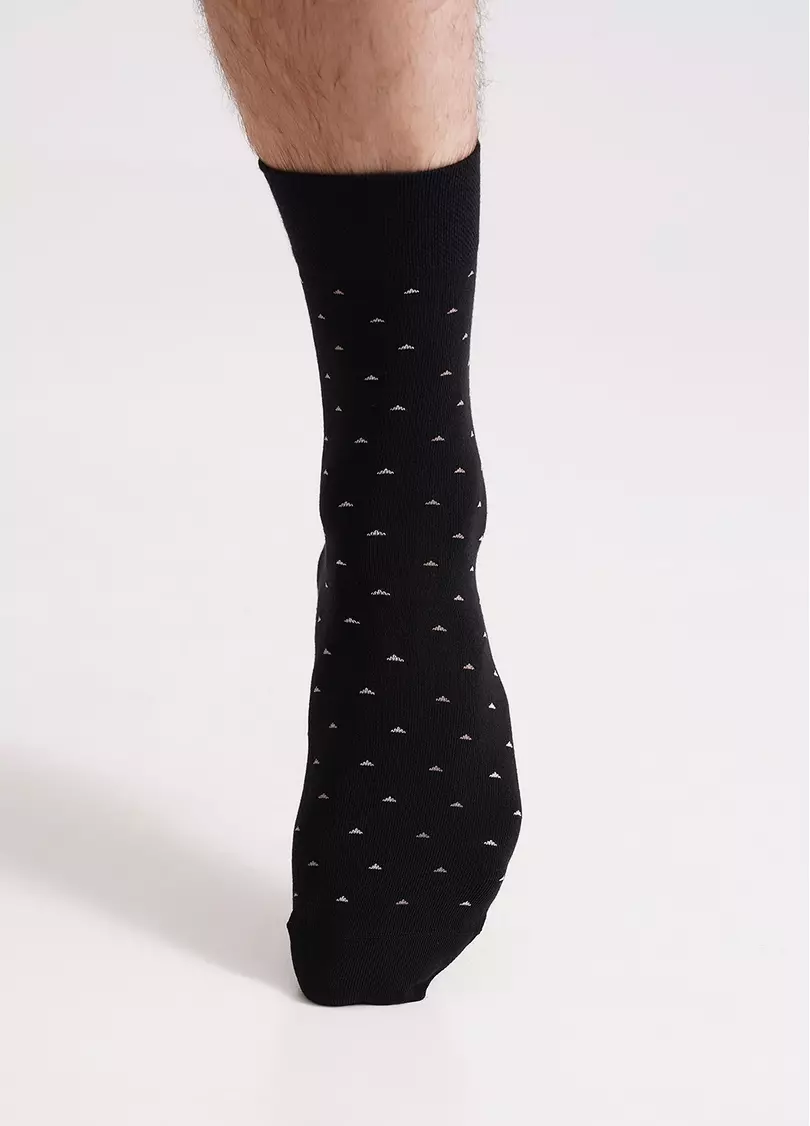 Чоловічі шкарпетки довгі MS3 BASIC 2401 black (чорний)