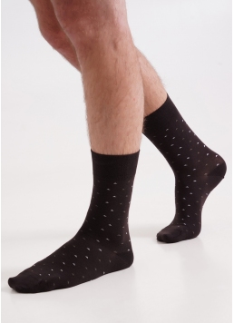 Чоловічі шкарпетки довгі MS3 BASIC 2401 caffe (коричневий)
